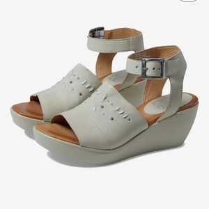 Mix Mooz Striking Wedge Sandal | Linen | Size 38 | 7.5-8 | NIB